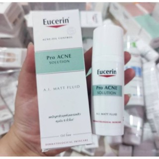 (แท้💯%)Eucerin Pro Acne AI Matt Fluid 50ml