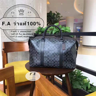 F.A ว่าแท้100%  coach 23207  Mens Printed Tote Travel Bag กระเป๋าสะพายข้าง กระเป๋าเดินทาง ความจุขนาดใหญ่พิเศ