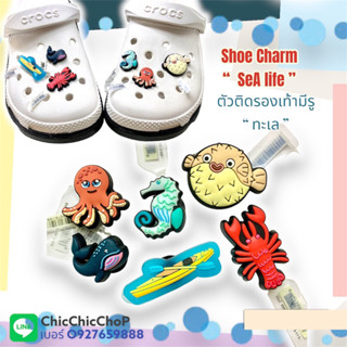 JBS 👠🌈 ตัวติดรองเท้ามีรู  ทะเล “ สัตว์ น้อย “ 🌈🌸🌀Shoe charms sea “ SeA life Animal “ งานดี การันตีคุณภาพ