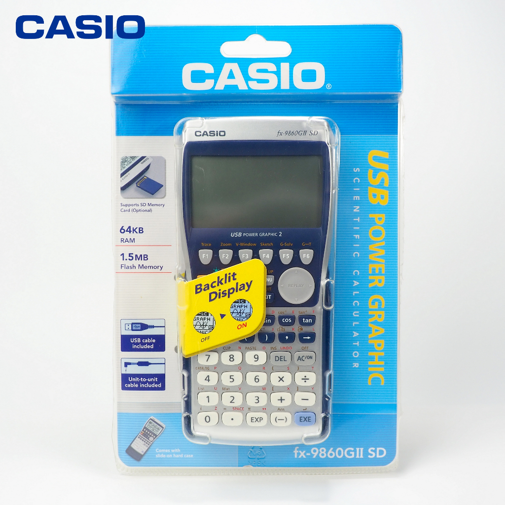 เครื่องคิดเลขกราฟ Casio fx-9860GII SD ของแท้ มือสอง ครบกล่อง