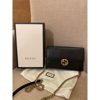 Gucci Interlocking WOC Bag สีดำ