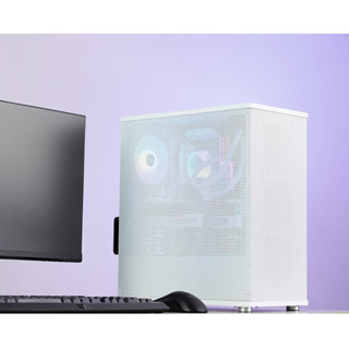 🎮 Jonsbo VR4 White ATX เคสคอมพิวเตอร์ Aluminum for เกมเมอร์ สไตล์ loft มินิมอล ระบายอากาศทั้ง4ด้าน