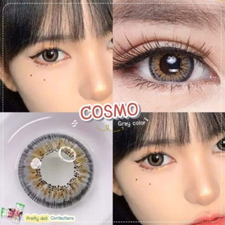 คอนแทคเลนส์ รุ่น Cosmo/ Cinderella  สีเทา/ตาล Gray/Brown ค่าสายตา (0.00)-(-6.00) เปลี่ยนแทนทุกเดือน