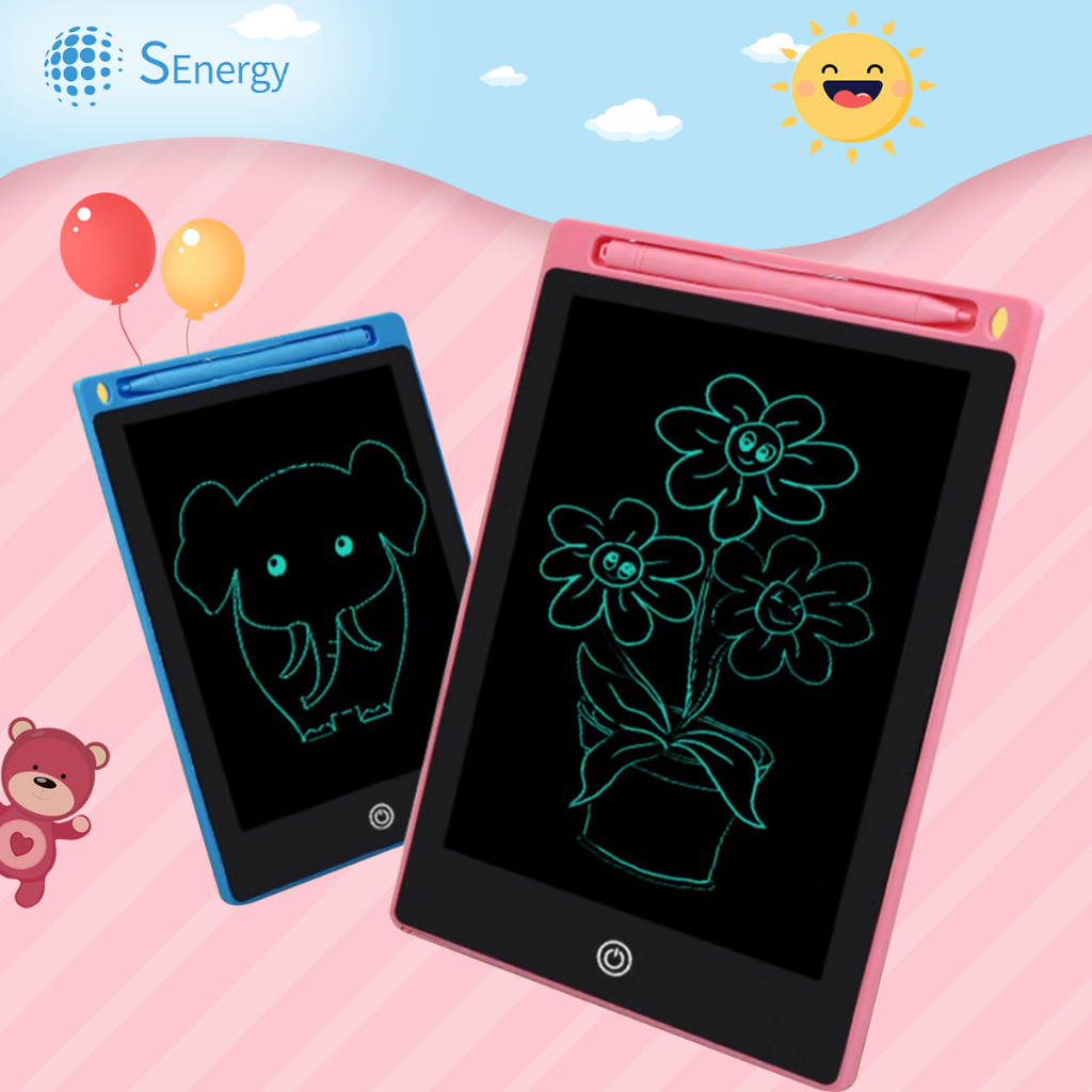 12 นิ้ว กระดานเขียน LCD กระดานวาดภาพ สำหรับเด็ก ขนาด 12 นิ้ว กระดานตัวผลึกใสเหลวสกรีนสี เหมาะสมเด็กและนักเรียน การเรียน
