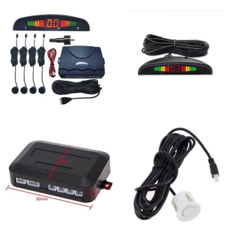 ซ็นเซอร์ถอยหลังติดรถยนต์4จุด แบบมีจอบอกระยะ parking sensor สาย เซนเซอร์ถอยหลัง ระบบเรดาร์รถ Car Auto Radar detectors thumbnail 9