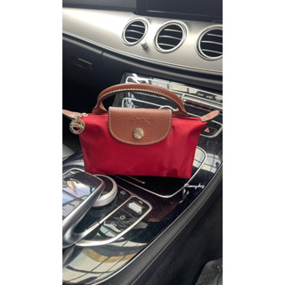 LONGCHAMP LE PLIAGE ORIGINAL Pouch with handle สีRed