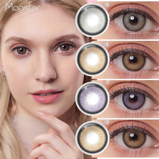 Magister  คอนแทคเลนส์สี 14.5MM Sweet Brown/ Grege Gray /Light Brown ลายฮิต ขายดีมาก1 คู่