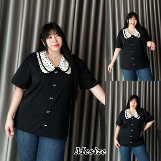 🔥Plussize🔥เสื้อคนอ้วน🔥 S รอบอก(bust) 48”สะโพก(hip) 52”      M รอบอก(bust) 52”สะโพก(hip) 56”