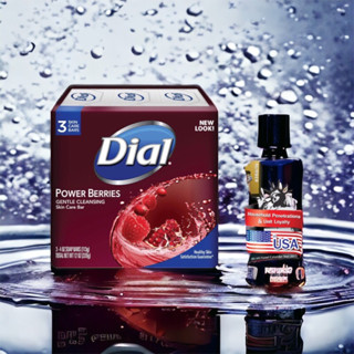 สบู่ก้อนไดอัล Dial Soap Power Berry สบู่เป็นสบู่แอนตี้แบคทีเรียตัวแรกของโลก แพ็ค3ก้อน