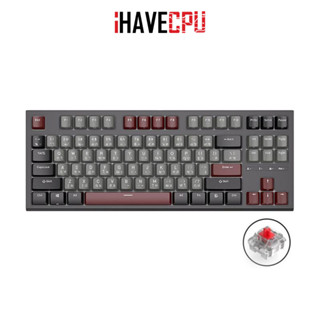 iHAVECPU KEYBOARD (คีย์บอร์ด) ROYAL KLUDGE RK-R87 SINGLE-MODES (RED SWITCH) BLACK