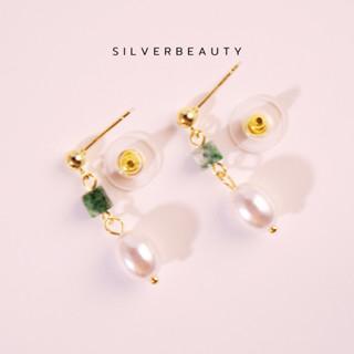 โค้ด SILV45 ลด45.- Silver beautyต่างหูมุกย้อยห้อยเรียงE07403