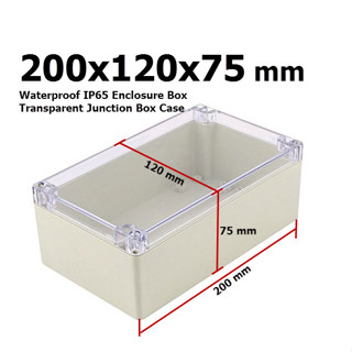 200x120x75 mm Waterproof IP65 Enclosure Box Transparent Junction Box Case