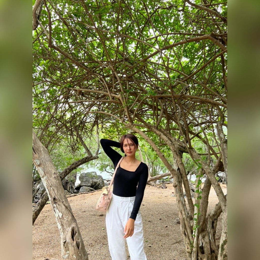 🌈 Spinnyhouse 🌈 บอดี้สูท คอเหลี่ยม ‼️เป้าแกะได้ กระดุมแป๊ก‼️ แขนยาว แช่บๆ ♥️Bodysuit♥️🥰รุ่น Body55 M303A - รูปที่ 3