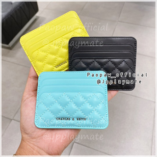 กระเป๋าสตางค์ กระเป๋าใส่บัตร Charles &amp; Keith รุ่น Quilted Cardholder :  CK6-50681017-1 แท้จากชอป 100%