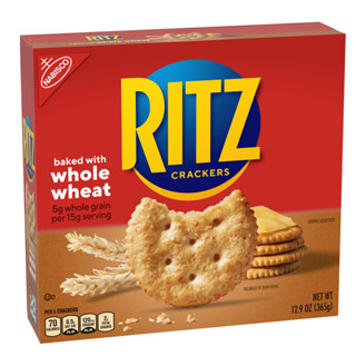 Ritz Whole Wheat Cracker Ritz Cracker 366gm ริทซ์แครกเกอร์ข้าวสาลี ขนม ขนมปังกรอบ แครกเกอร์