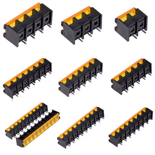 (10ชิ้น)2 Pin Terminal Block 9.5mm Pitch PCB Type Black with Yellow Cover for Power 25A HB-9500 (9.5 มม. Pitch)