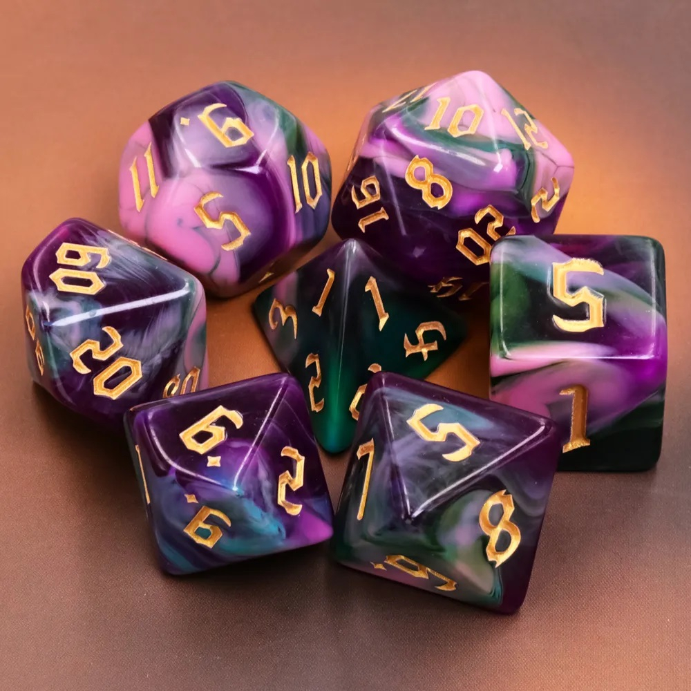 Shadowfall Dice Set of 7 | ลูกเต๋า Dice For DnD D&D MTG RPG TRPG เกมกระดาน บอร์ดเกม Game ไพ่ทาโรต์ Magic เมจิก