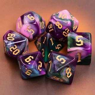 Shadowfall Dice Set of 7 | ลูกเต๋า Dice For DnD D&amp;D MTG RPG TRPG เกมกระดาน บอร์ดเกม Game ไพ่ทาโรต์ Magic เมจิก