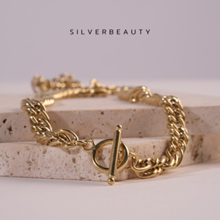 โค้ด SILV45 ลด45.-  Silver beautyสร้อยคอเลสโกลด์แฟชั่นN03016