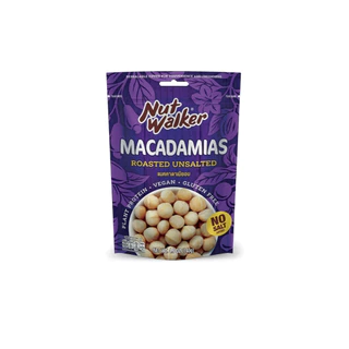 นัท วอล์คเกอร์ แมคคาเดเมียอบ 140 ก. Nut Walker Roasted Unsalted Macadamias 140 g.