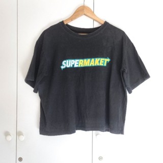 เสื้อยืด Oversize สกรีน SUPERMARKET มือสอง