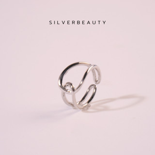 โค้ด SILV45  ลด45.- Silver beauty แหวนขดเกลี้ยวผิวเรียบแฟชั่นR00304