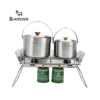 SALE!!! Blackdeer Stainless Stove เตา 2 หัว เตาแก๊ส แสตนเลส หัวเตา 2 ขนาด แข็งแรง มีที่บังลมในตัว by Jeep Camping