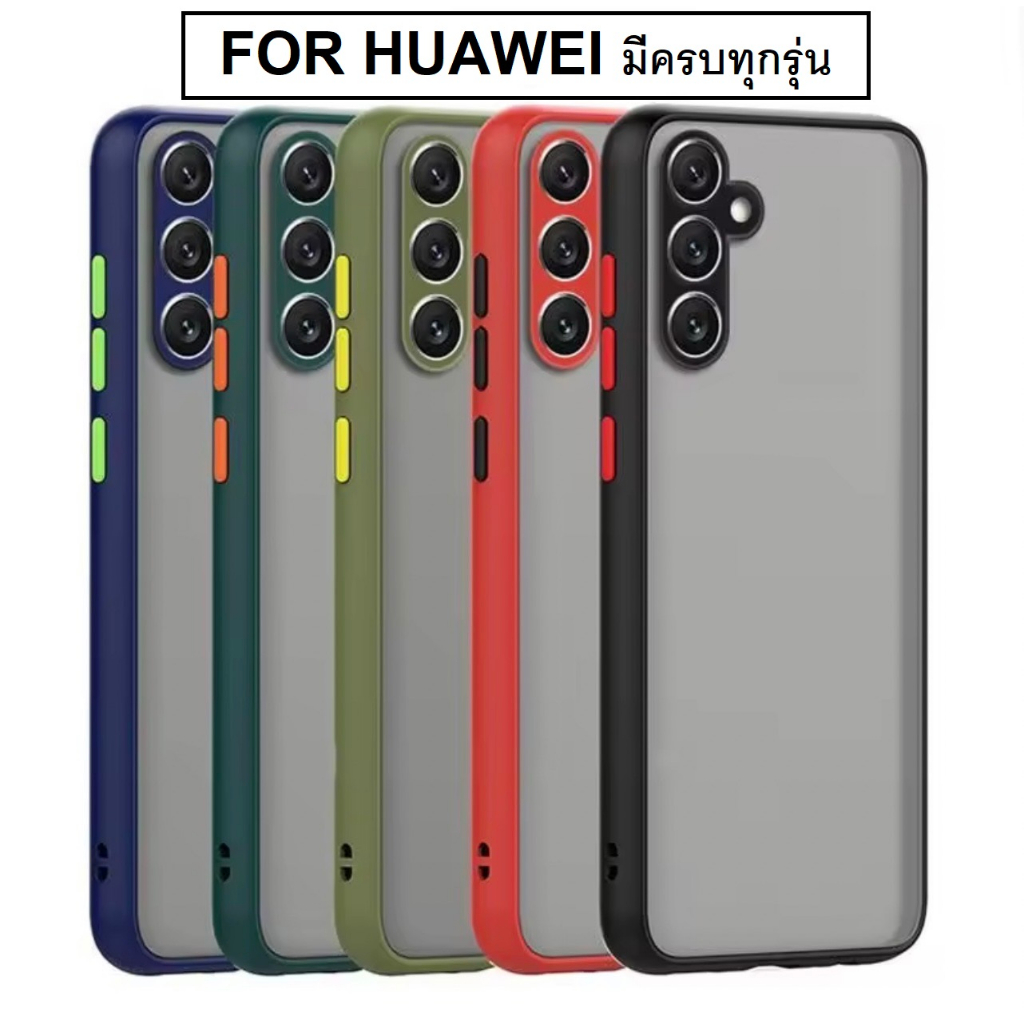 เคสขอบสีกันกล้อง เคส Huawei Y9 2019 / Nova 3i / Nova 5T/ Y7pro 2019 / Y6P / Y9s / Y7 2019 เคสขอบสี เคสกันกระแทก case