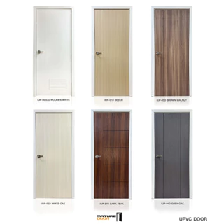 ประตูยูพีวีซี UPVC กันน้ำ 100% ขนาด 70x200x3.5 และ 80x200x3.5