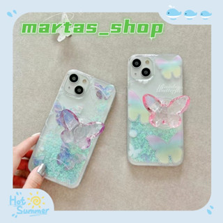 ❤️ส่งของขวัญ❤️ เคสไอโฟน 11 12 13 14 Pro Max การ์ตูน ผีเสื้อ สไตล์คู่รัก ฤดูร้อน หวานสวย Case for iPhone สาวน่ารักหัวใจ