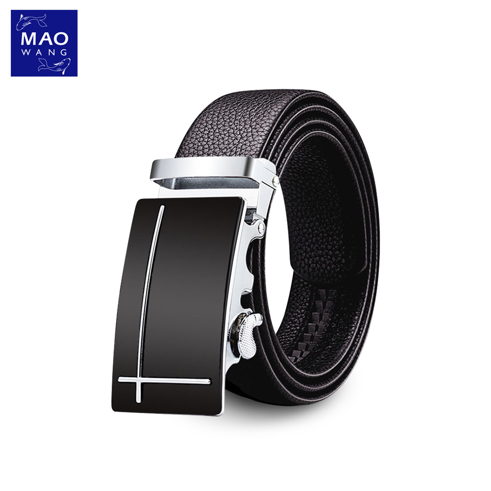 เข็มขัดหนัง ระบบหัวล็อคอัตโนมัติ เข็มขัดผู้ชาย ขนาด 110-125cm. แฟชั่น สไตล์เรียบหรู