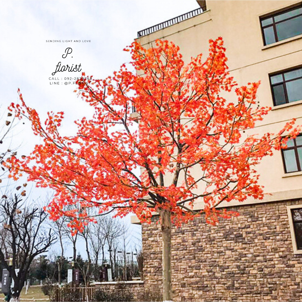 กิ่งใบไม้ปลอม กิ่งใบไทร ใบไม้ปลอม ดอกไม้ปลอม พร็อพถ่ายรูป ตกแต่งบ้าน DIY (สินค้าพร้อมส่ง) - รูปที่ 4