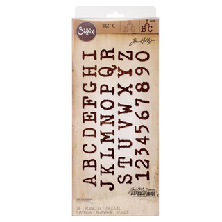 TYPO UPPERCASE ALPHABET Sizzix Bigz XL Die By Tim Holtz 6"X13.75"