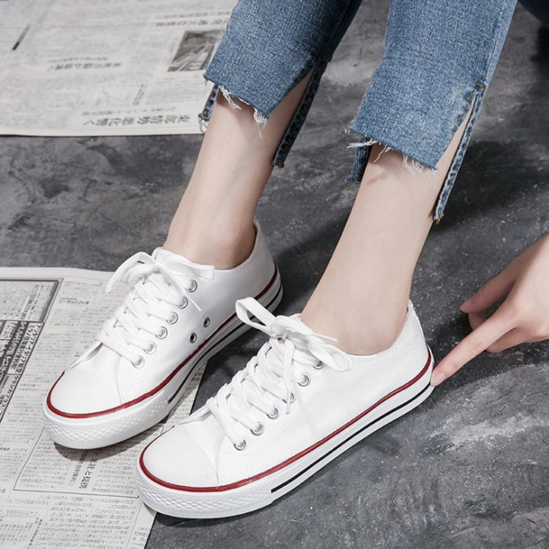 WALKING 👟 รองเท้าผ้าใบ สไตล์คลาสสิก ใส่​ได้​หญิง​และ​ชาย ทรงเตี้ย ใส่สบาย ระบายอากาศดี ไซส์ 36-44