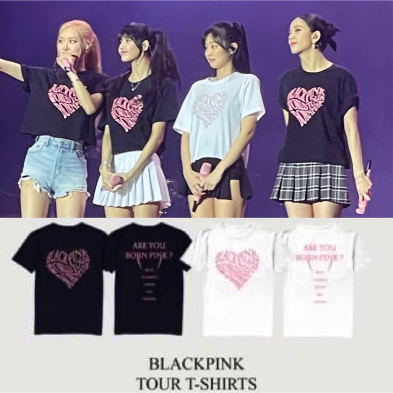 เสื้อยืด BLACKPINK TOUR T-Shirts สีขาว แท้💯