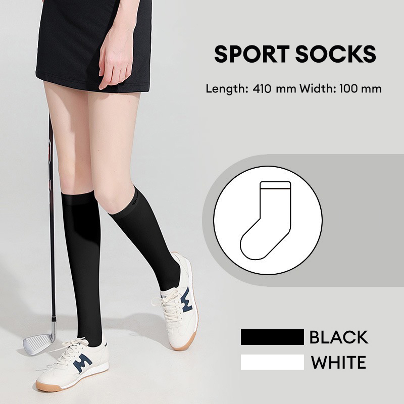 [11GOLF] ถุงเท้ากอล์ฟ แบบยาว ป้องกันรังสียูวี ระบายความร้อน Golf Sport Long Socks รหัส XWZ02