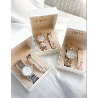 **พร้อมส่ง** Set นาฬิกา + กำไลข้อมือ พร้อมกล่อง