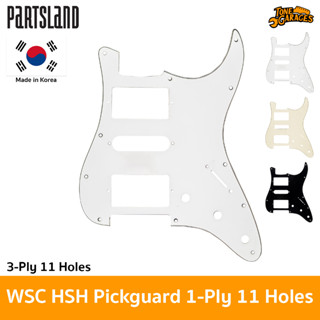 Partsland WSC HSH Stratocaster Strat Pickguard 3 Ply 11 Hole ปิ๊กการ์ด กีต้าร์ไฟฟ้า Made in Korea