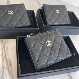 กระเป๋าสตางค์ CHANEL CARD MINI ZIPPY WALLET  CAVEAR         💛เป็นกระเป๋าใส่การ์ดหรือใส่แบงค์รุ่นใหม่