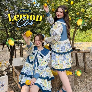 LK Lemon Club : Dress เดรสทรงปล่อยโอเวอร์ไซส์ น้องมาในตีมเลม่อนเลใจ น่ารักสดใสมาก