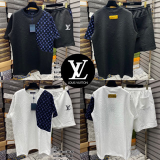 ชุดเซท Louis Vuitton 🏷️ เสื้อยืด + กางเกงขาสั้น 🩳 Hiend 1:1 Cotton 💯