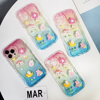 เคสนิ่มการ์ตูนนูน2โทนกันเลนส์กล้อง OPPO A15 A16 A17 A5 A53 A54 A57 A5S A74 A76 A77 A78 A31 RENO4 RENO5 RENO6Z 7Z RENO8T