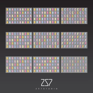 ตัวรีดติดเสื้อ ตัวอักษร A-Z อักษรภาษาอังกฤษ สีพาสเทล ขนาด 1.5cm ตัวรีดติดกระเป๋า ตัวรีดชื่อ อาร์มติดเสื้อ No.118