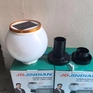 solar JD-X70(20CM) X75(25CM)✨ซื้อ 1 แถม 1✨โคมไฟโซล่าเซลล์10นิ้ว 8นิ้วโคมไฟหัวเสาทรงกลม ใช้พลังงานแสงอาทิตย์ ไฟศาลพระภูมิ