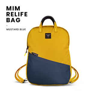 Mim relife mustard blue bag กระเป๋าเป้รุ่นมิม สีเหลือง