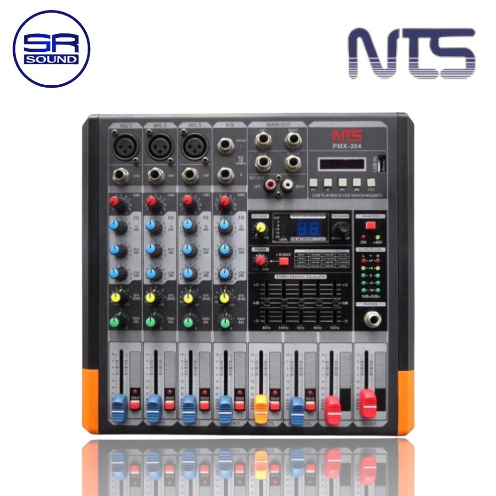 NTS PMX304 เพาเวอร์มิกเซอร์ 3 โมโน 1 สเตอริโอ PMX-304 PMX 304 (สินค้าของแท้ ศูนย์ไทย/ออกใบกำกับภาษีได้)