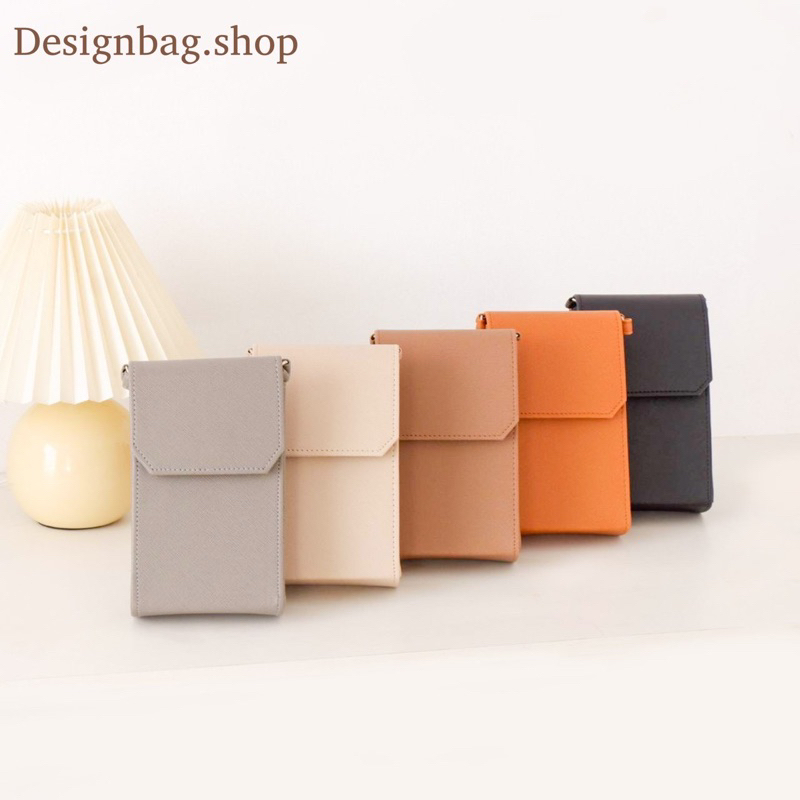 พร้อมส่ง กระเป๋าหนังสะพายข้างแฟชั่น Phonebag รุ่น (หน้าเหลี่ยม) สไตล์มินิมอล กระเป๋าใส่โทรศัพท์
