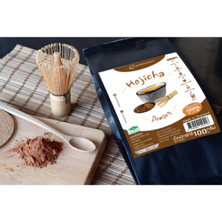 ผงชาโฮจิฉะ 100% 100 กรัม – หอมคั่วชัด คาเฟอีนต่ำ (Hojicha Tea Powder)
