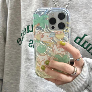 ✨สไตล์ใหม่✨ เคสไอโฟน 14 Pro Max  เคส for 11 12 13 Pro Max เคสพกพาสะดวก iPhone 13 ลายคลื่น แมว Case เคสกันกระแทก