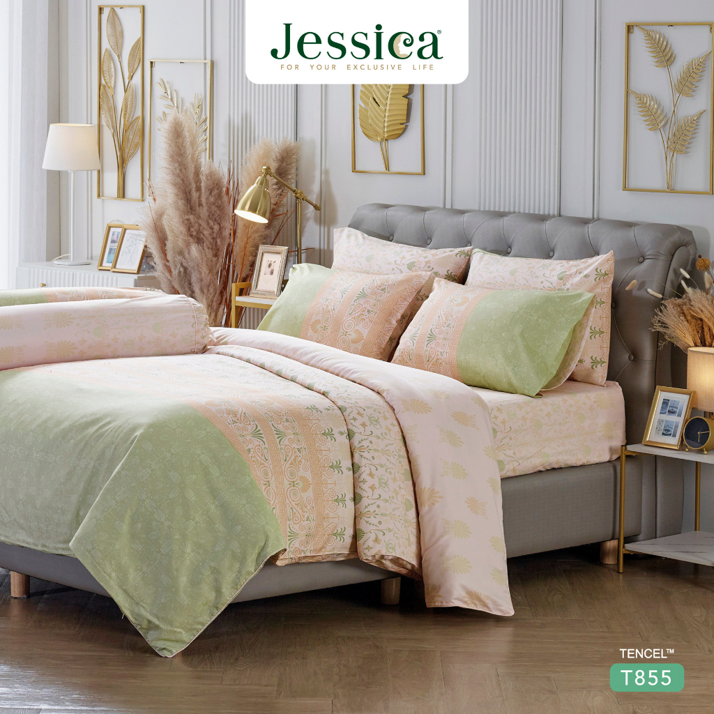 Jessica Tencel T850 ชุดเครื่องนอน ผ้าปูที่นอน ผ้าห่มนวม เจสสิก้า พิมพ์ลวดลายโดดเด่น ให้สัมผัสที่นุ่มลื่นดุจแพรไหม